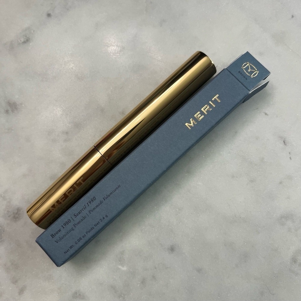 MERIT Brow 1980 BROWN Volumizing Eyebrow Pomade Makeup Eye Beauty New Size‎ 2.4g